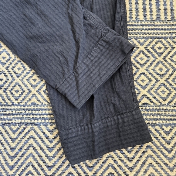 James Perse Easy Fit Self Stripe Pant Jungle Pigment size 3 Large In Navy Color - Picture 7 of 13